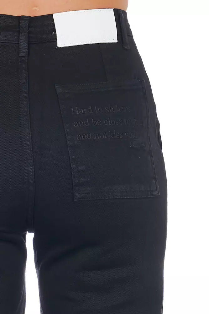 Schwarze Damen-Shorts aus Baumwolle