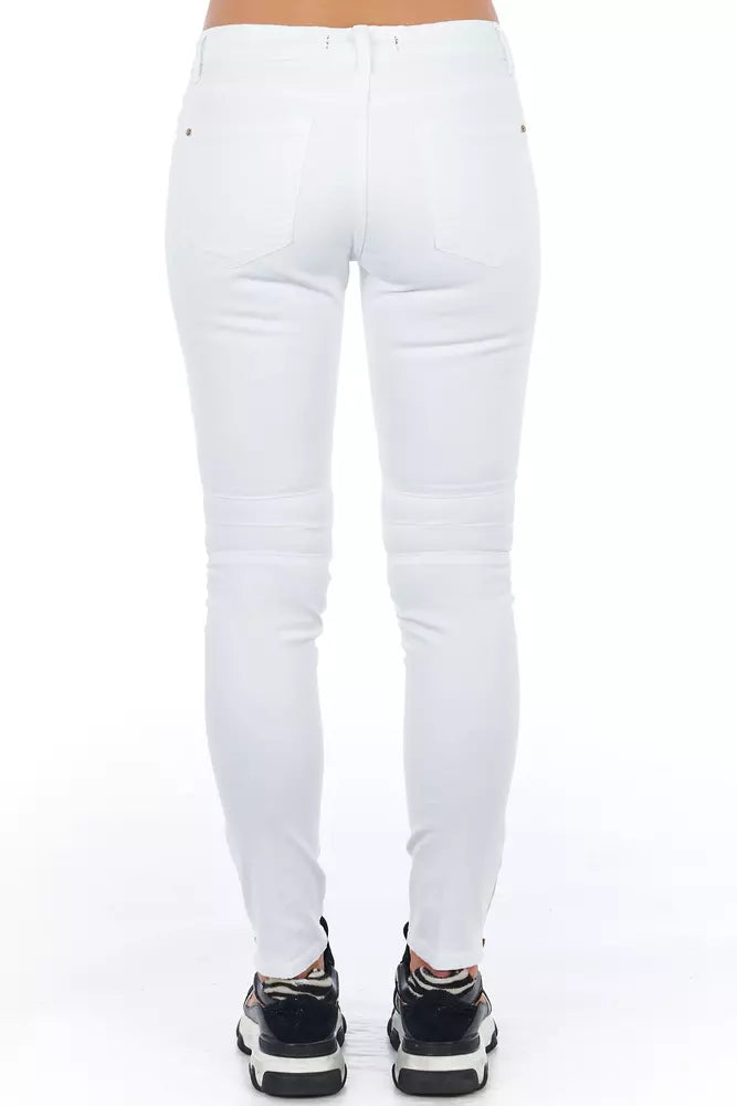 Weiße Damenjeans aus Baumwolle