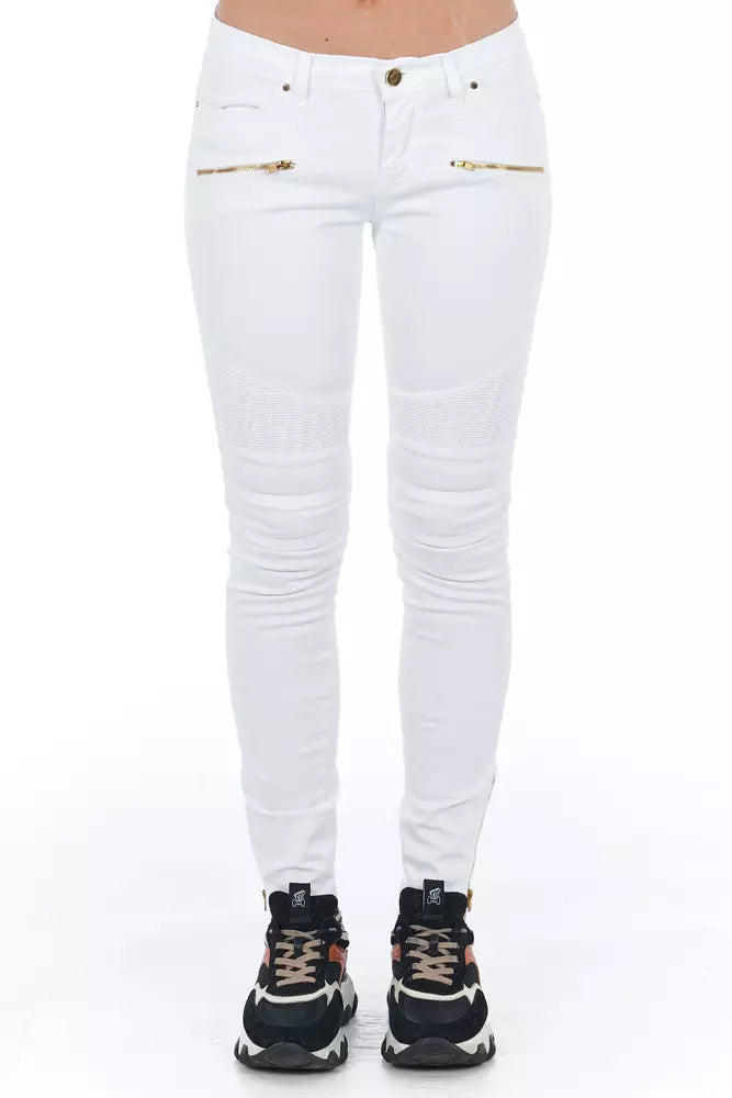 Weiße Damenjeans aus Baumwolle