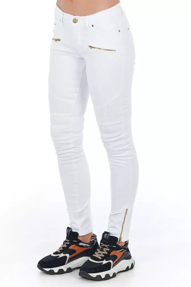 Weiße Damenjeans aus Baumwolle