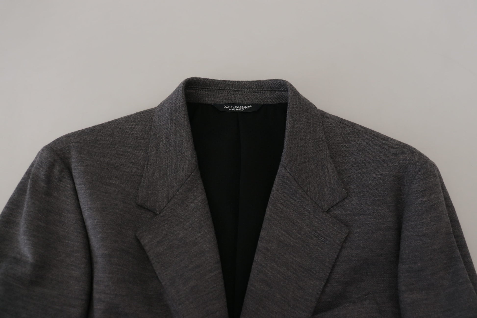 Dolce & Gabbana Gray Wool Stretch Slim Fit Jacket Blazer