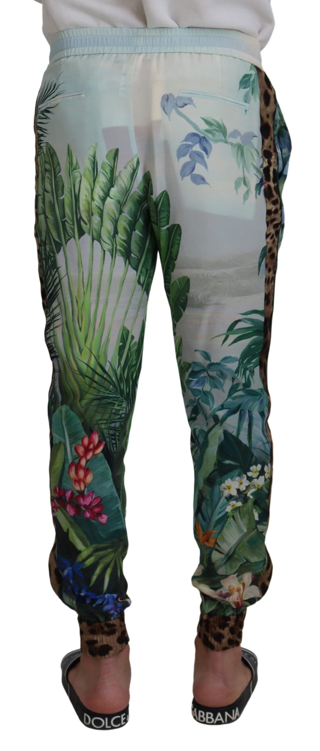 Weiße Jogginghose mit Blumenmuster für Herren