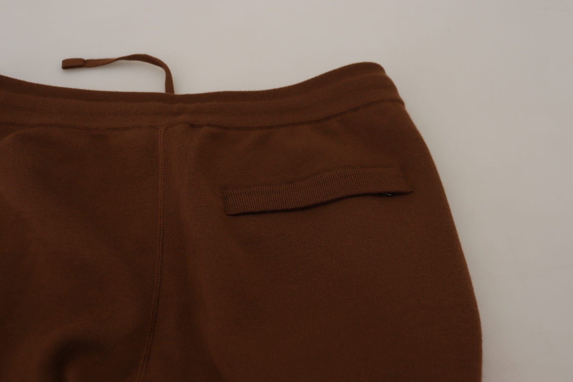 Braune Kaschmir-Jogginghose mit Kordelzug für Herren