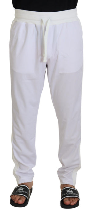 Weiße Jogginghose aus Polyester mit Kronenlogo