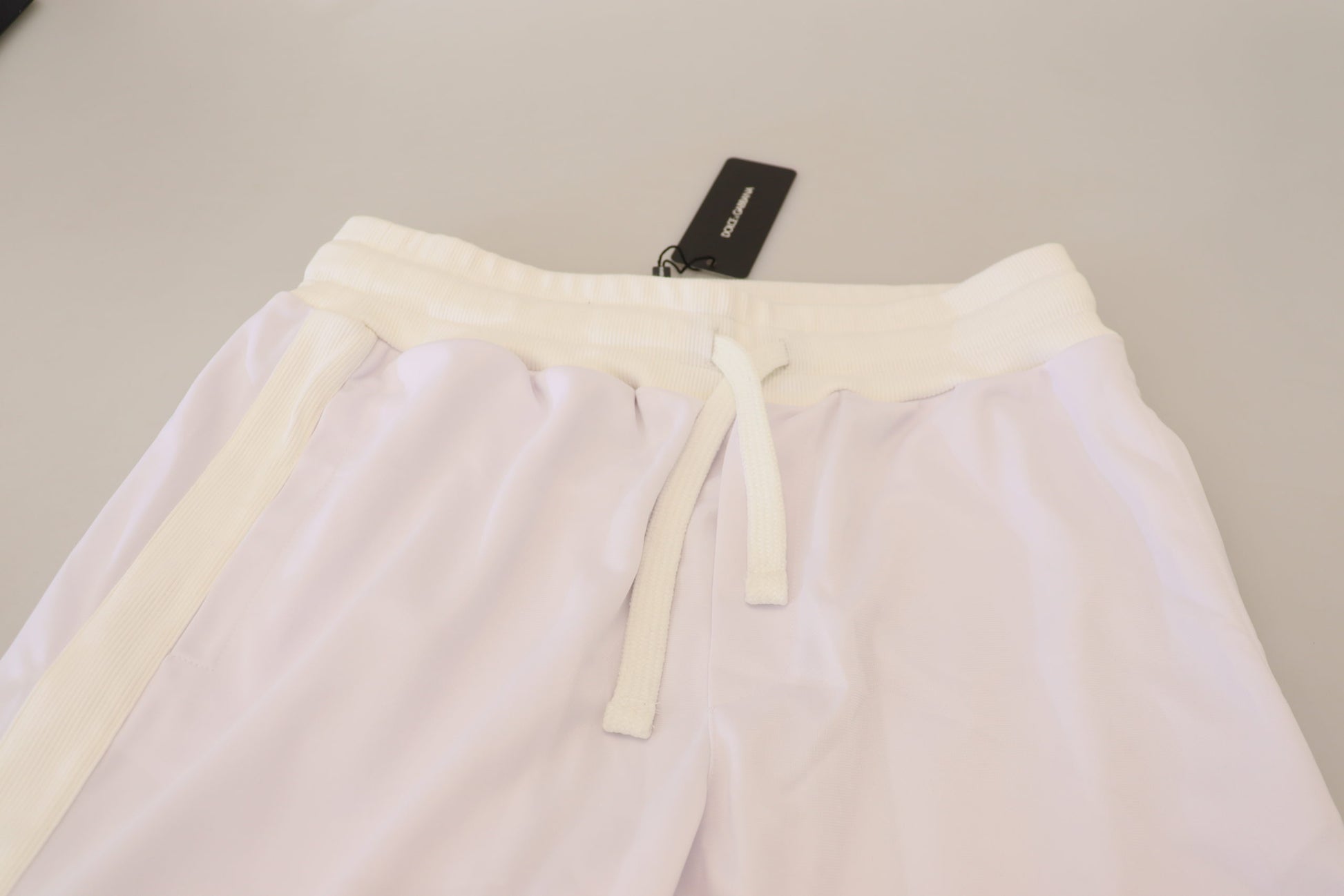 Weiße Jogginghose aus Polyester mit Kronenlogo