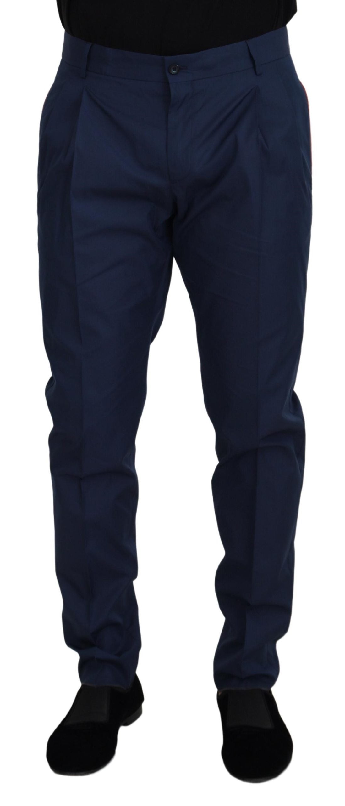 Blaue Chinohose aus Baumwolle