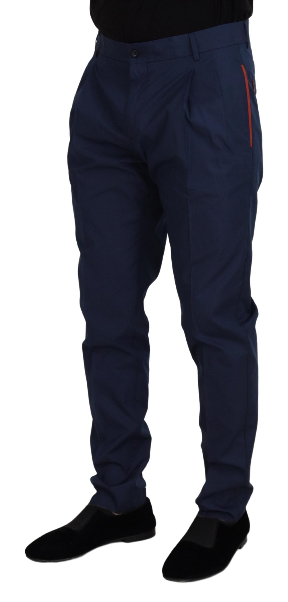 Blaue Chinohose aus Baumwolle