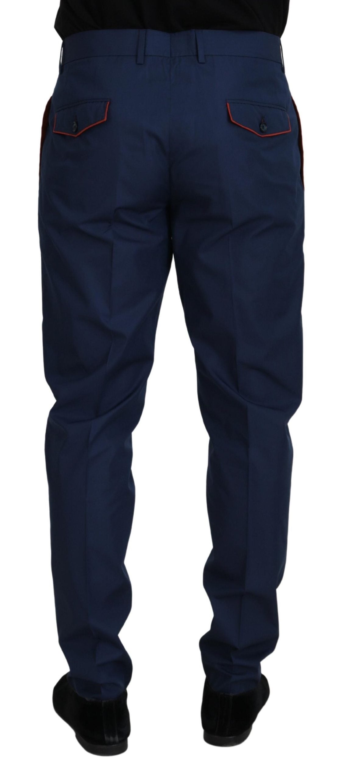 Blaue Chinohose aus Baumwolle