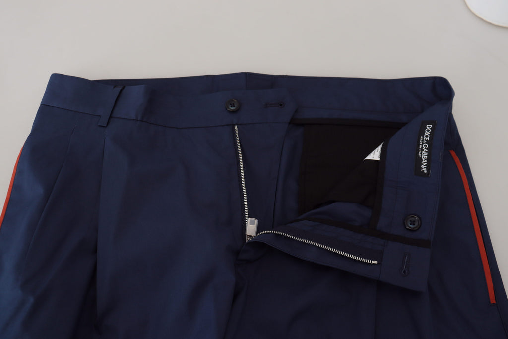 Blaue Chinohose aus Baumwolle
