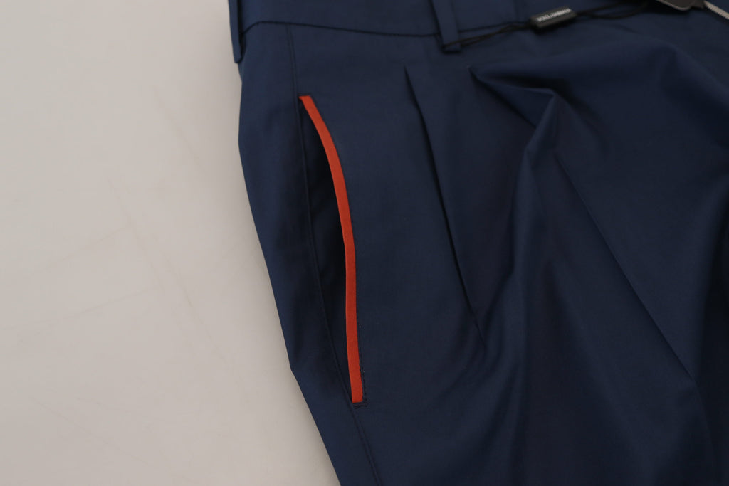 Blaue Chinohose aus Baumwolle