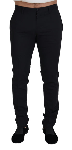 Schwarze Chinohose aus Wolle