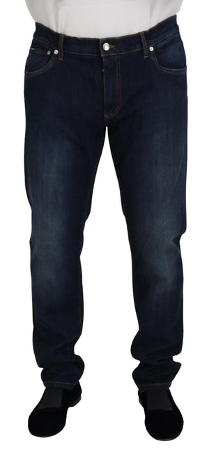 Blaue Straight Fit Casual Jeans aus Baumwolle