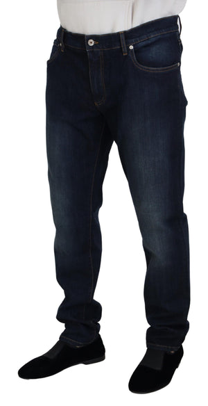 Blaue Straight Fit Casual Jeans aus Baumwolle