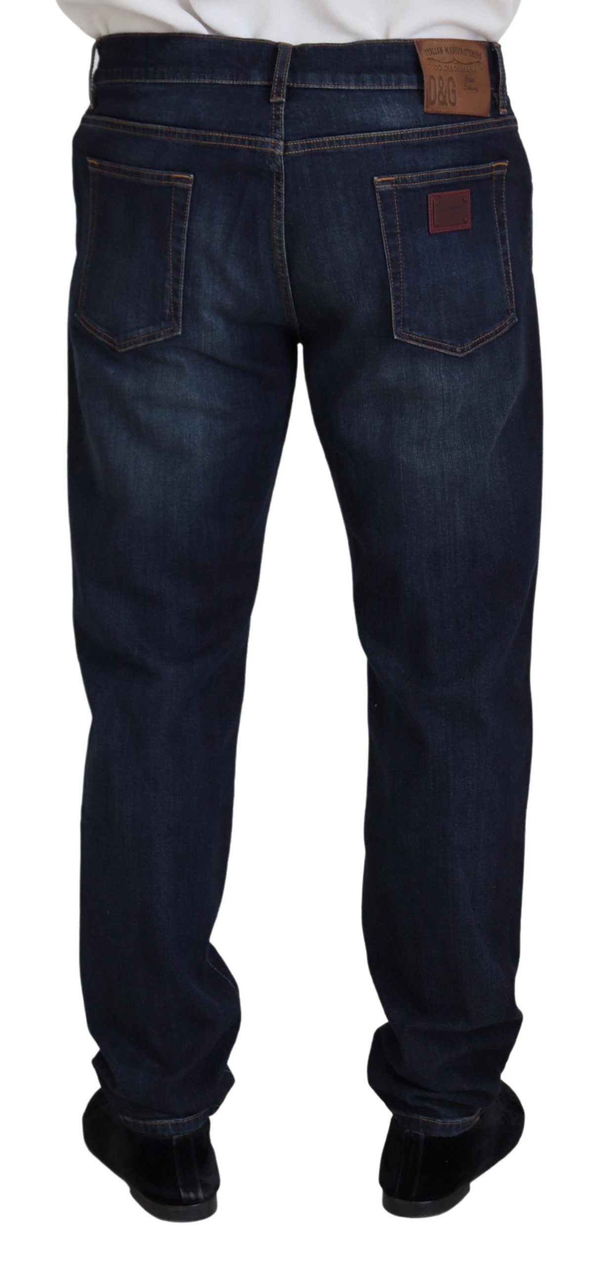 Blaue Straight Fit Casual Jeans aus Baumwolle