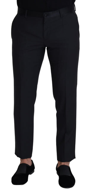 Schwarze formelle Wollhose für Herren