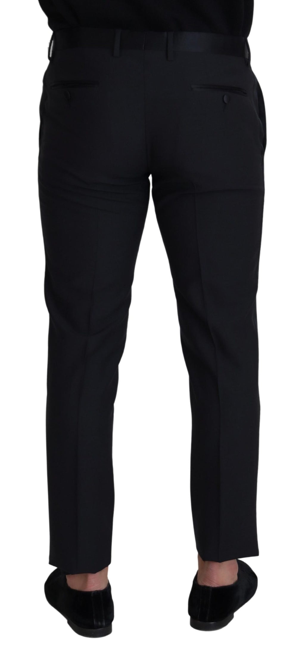 Schwarze formelle Wollhose für Herren