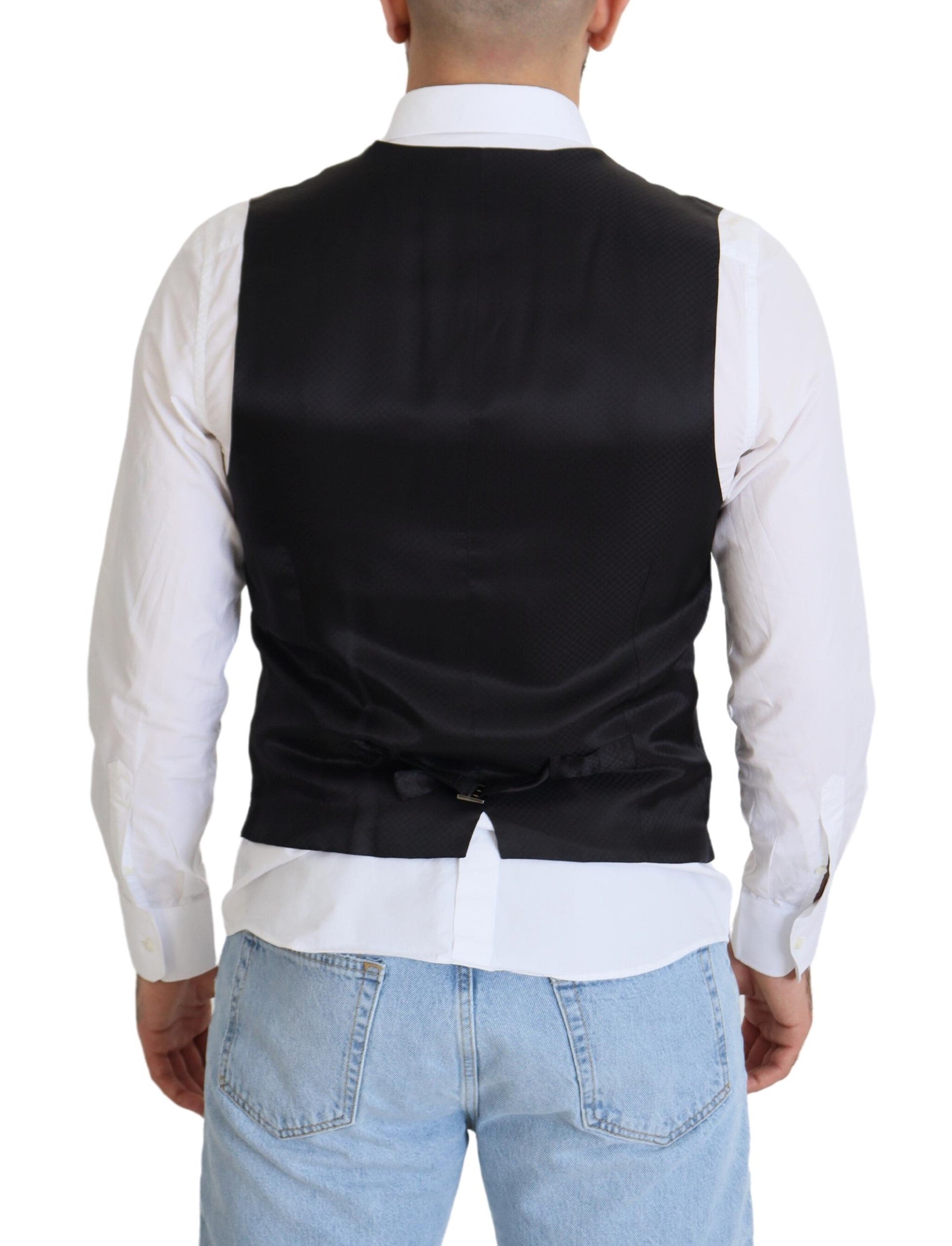 Schwarze Weste aus Wollstretch