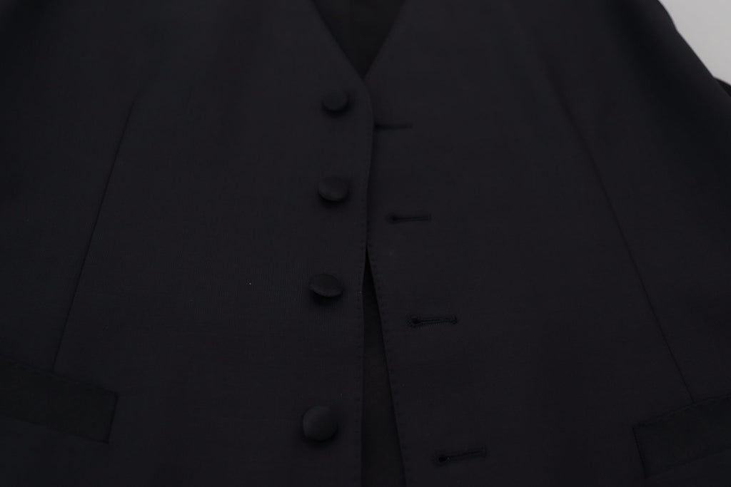 Schwarze Weste aus Wollstretch