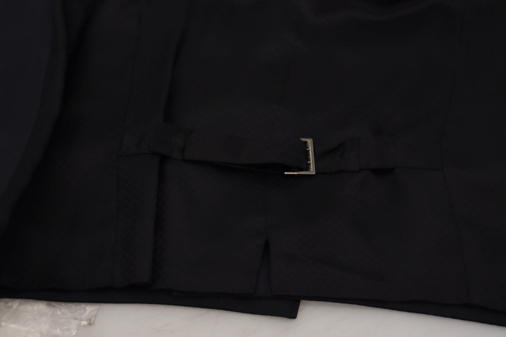 Schwarze Weste aus Wollstretch