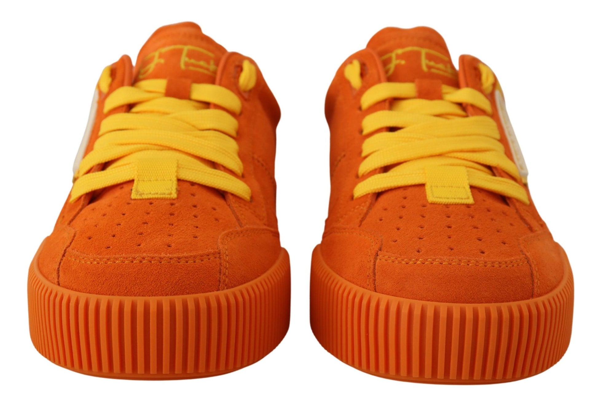Orangefarbene Pj Tucker-Sneakers aus Leder