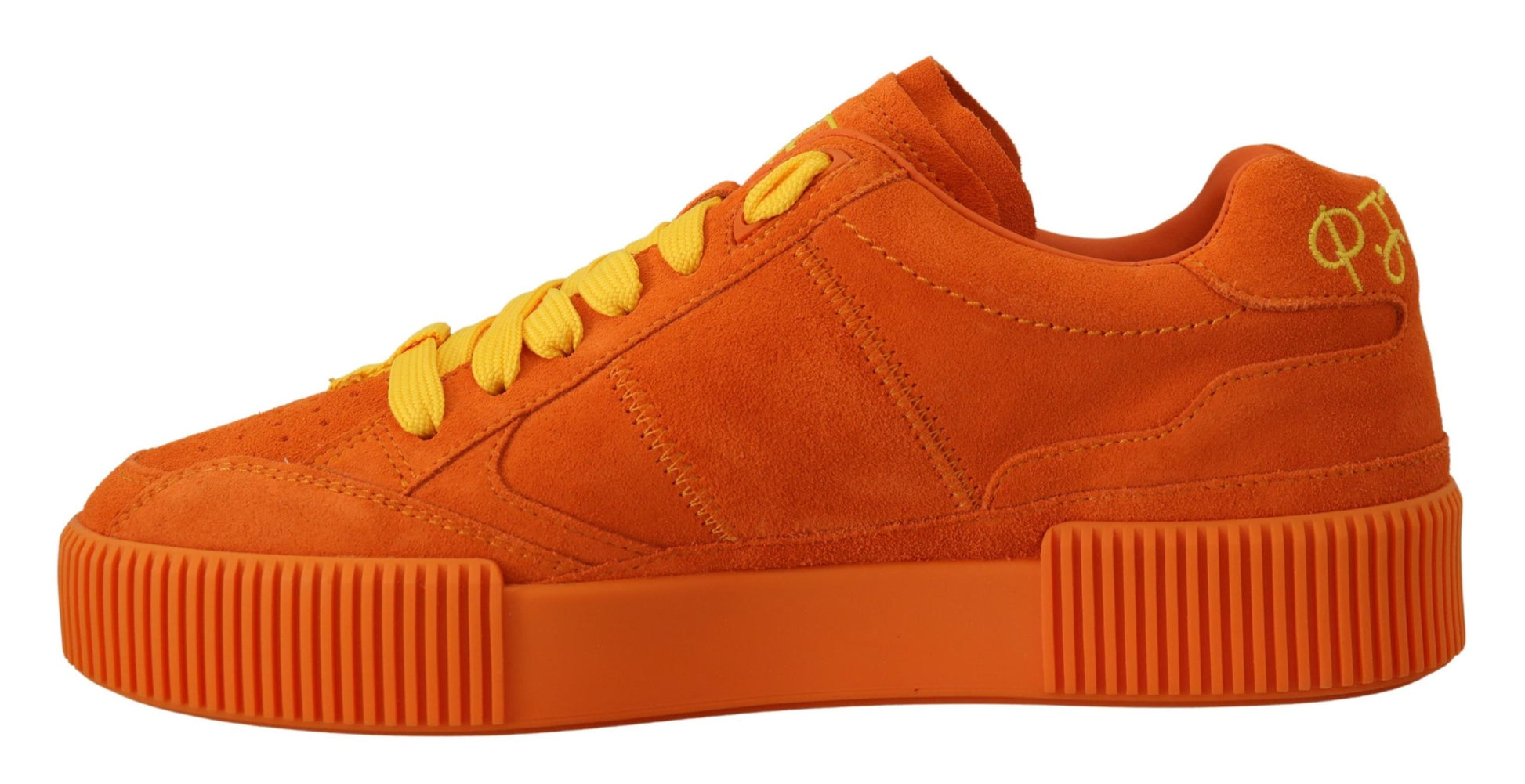 Orangefarbene Pj Tucker-Sneakers aus Leder