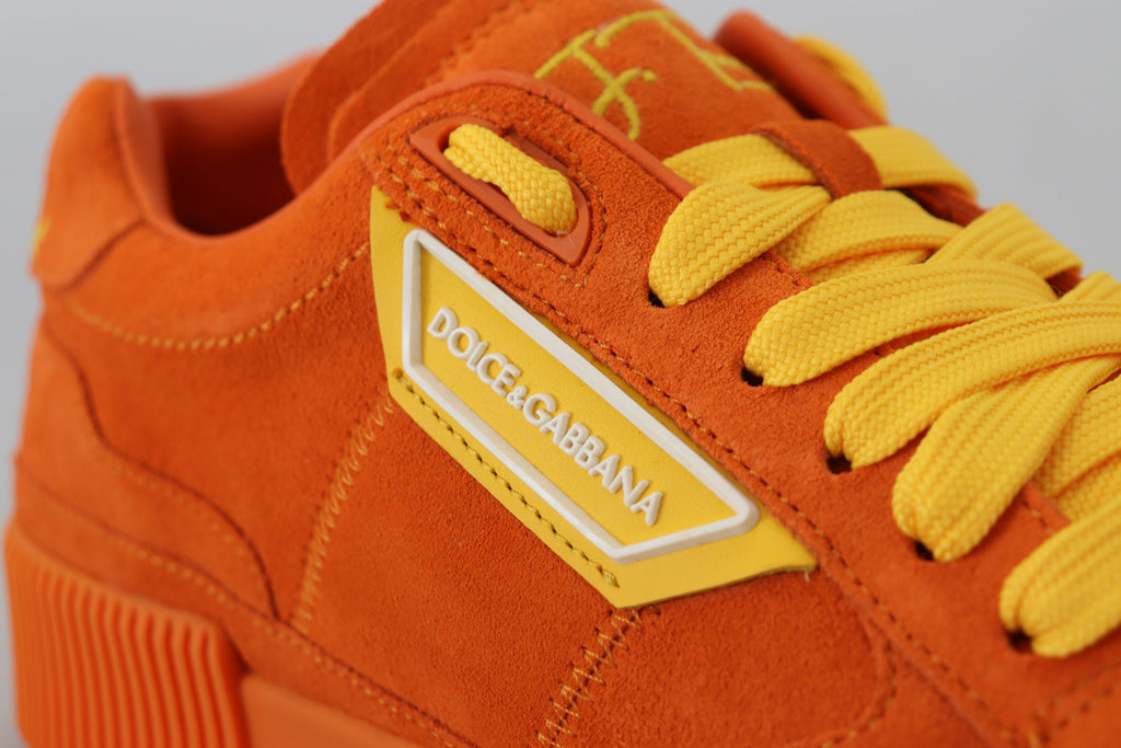 Orangefarbene Pj Tucker-Sneakers aus Leder
