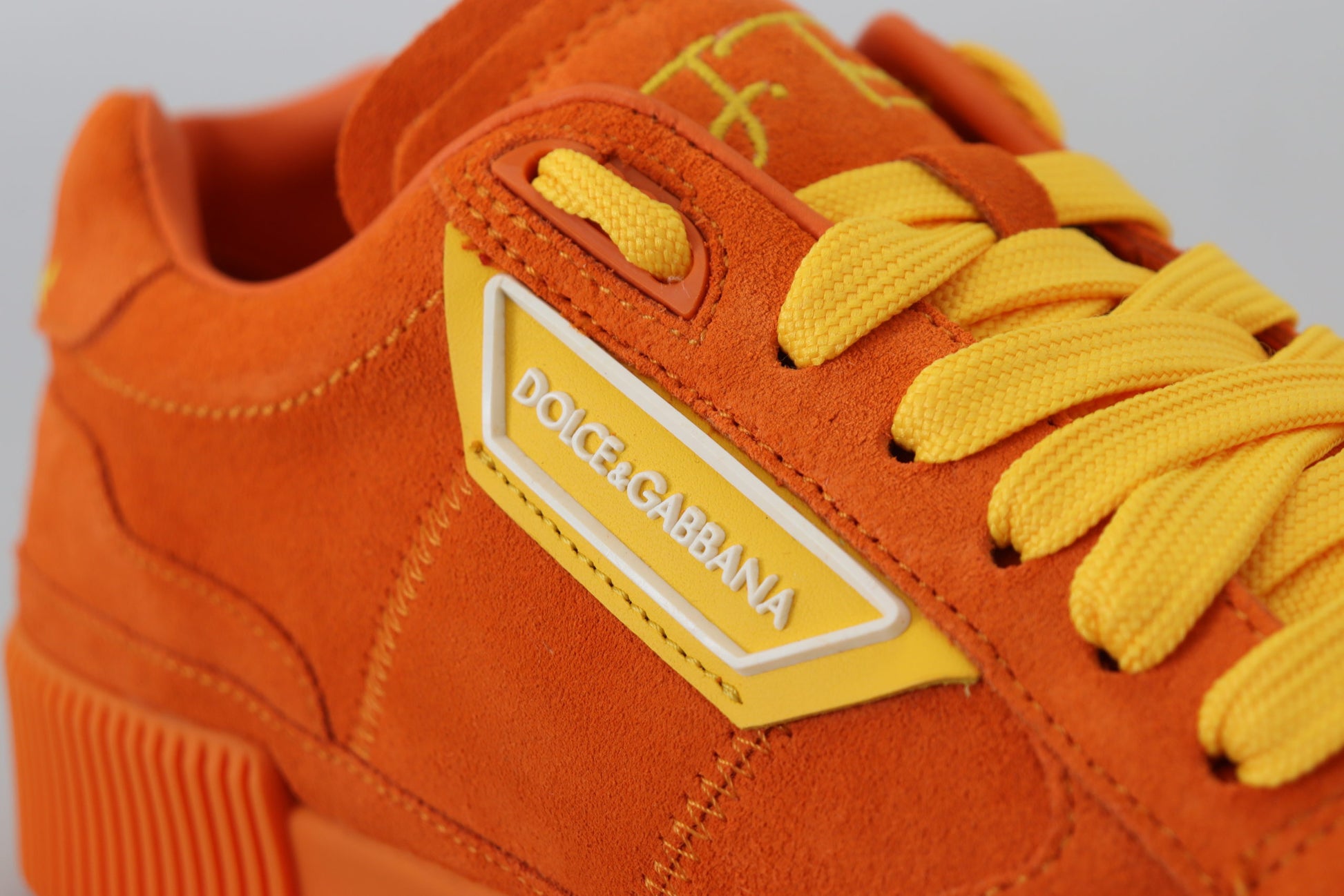 Orangefarbene Pj Tucker-Sneakers aus Leder
