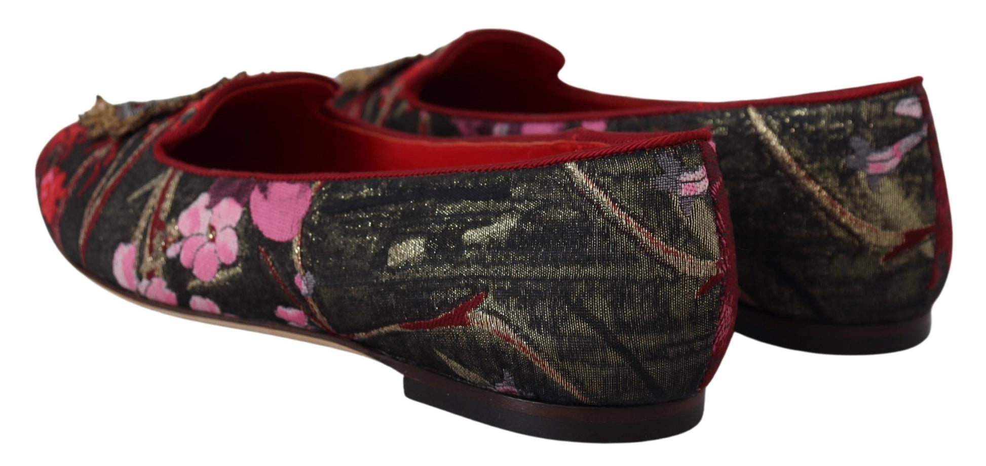 Mehrfarbige Jacquard-Slipper mit Herz-Jesu-Patch