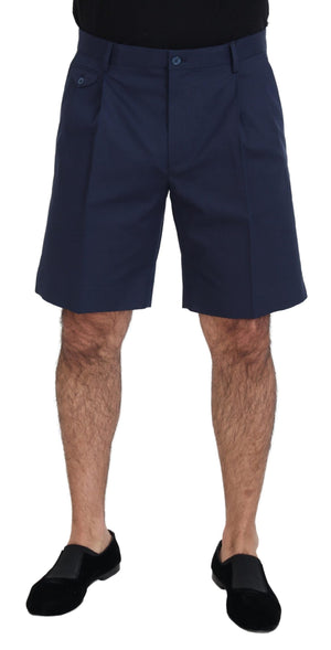 Blaue Chinos, lässige Shorts aus Baumwollstretch