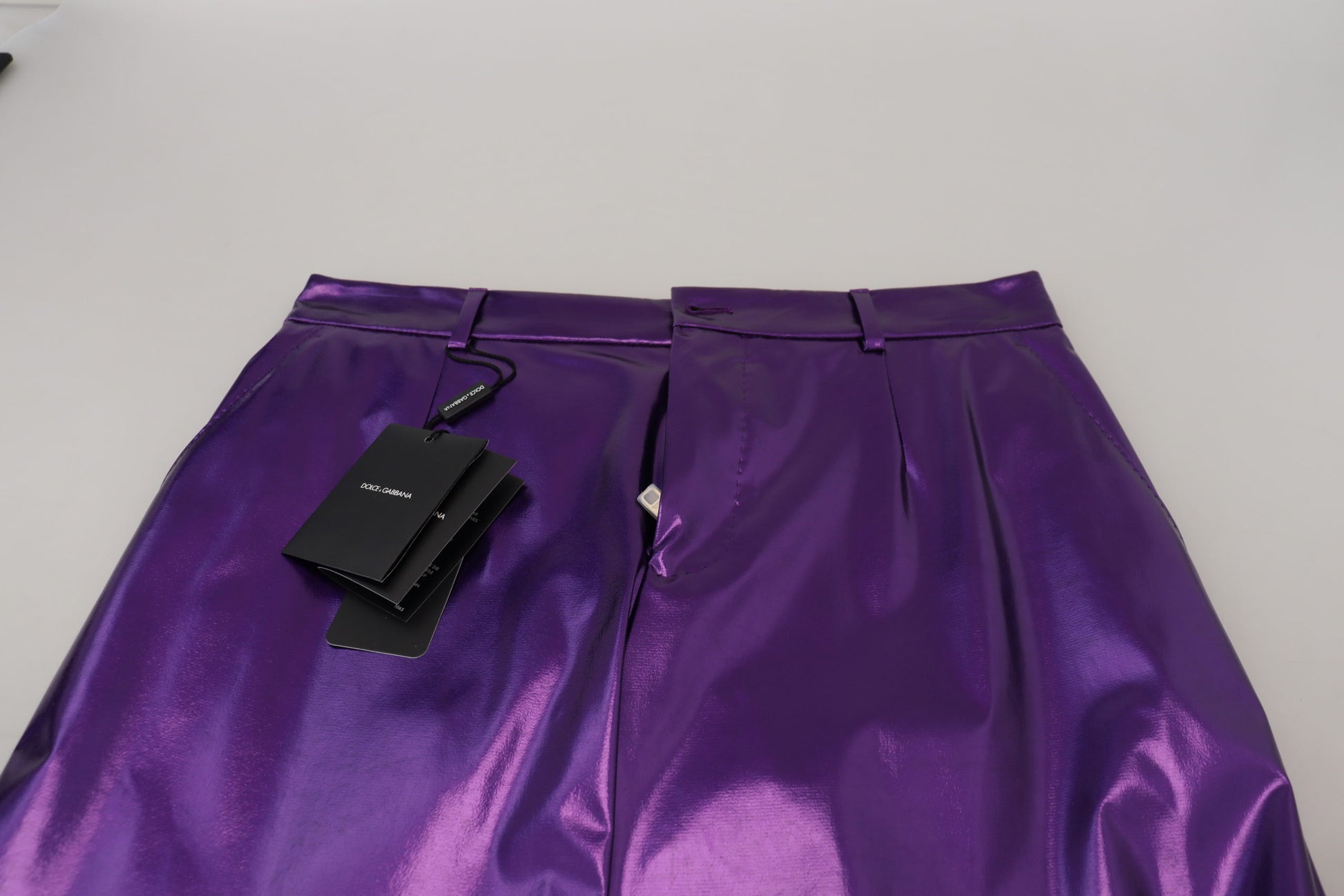 Lila glänzende Herren Freizeithose