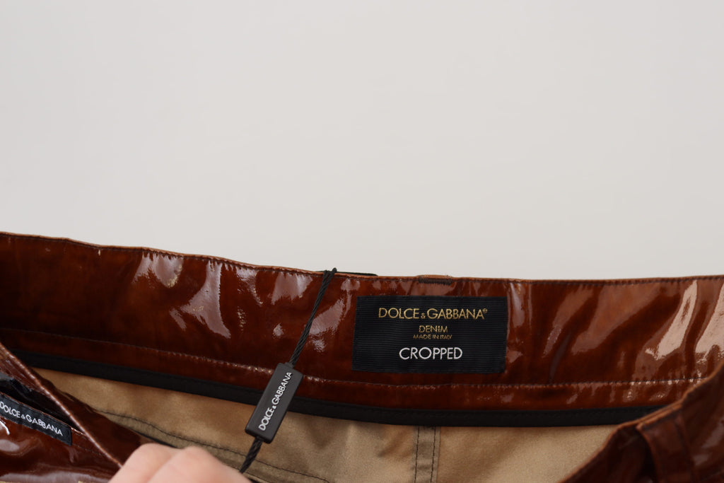 Mehrfarbige, glänzende Slim Fit Herren-Jeans