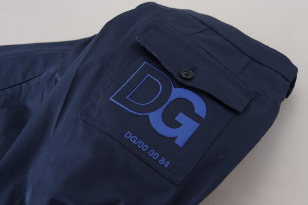 Blaue Baumwoll-Shorts für Herren