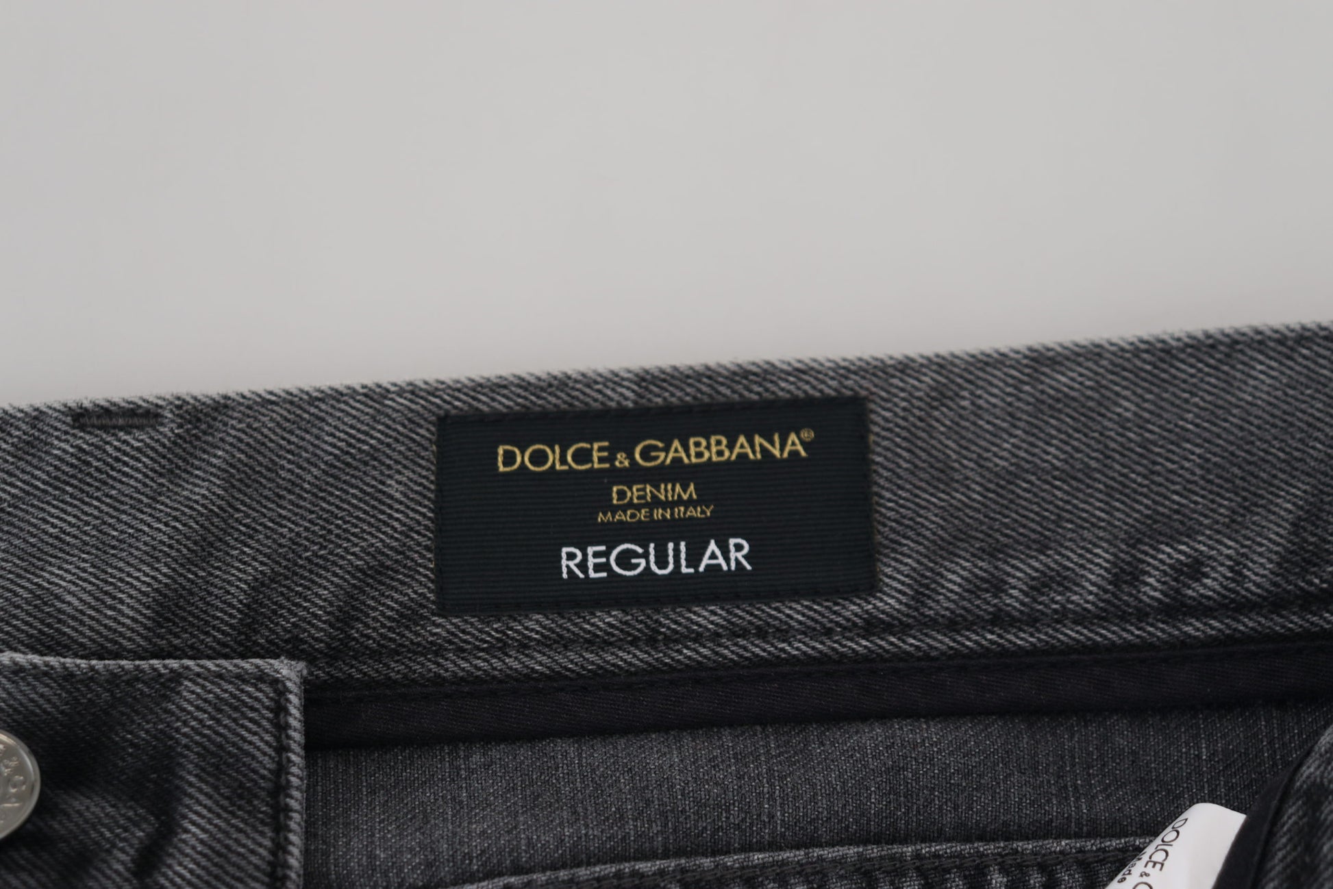 Graue Herren-Jeans aus Baumwolle mit kariertem Bein