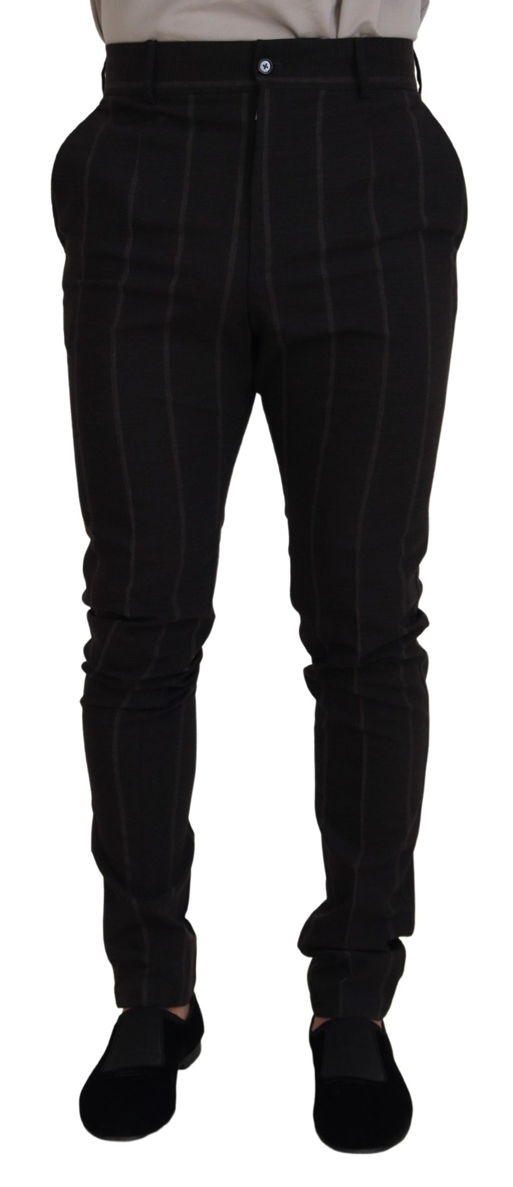 Schwarze Chinohose aus Wolle für Herren