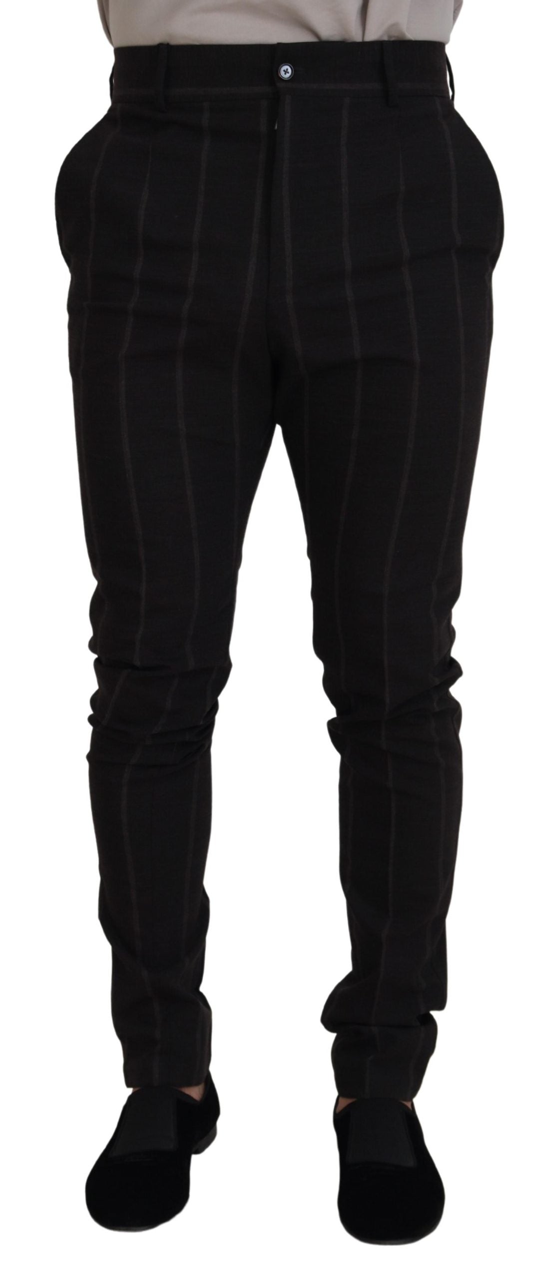 Schwarze Chinohose aus Wolle für Herren