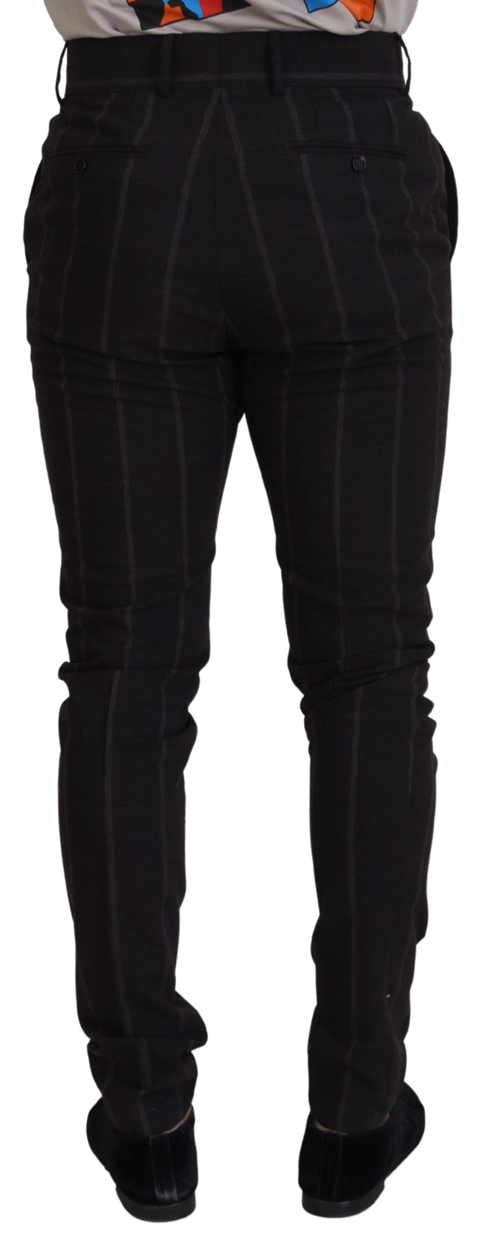 Schwarze Chinohose aus Wolle für Herren