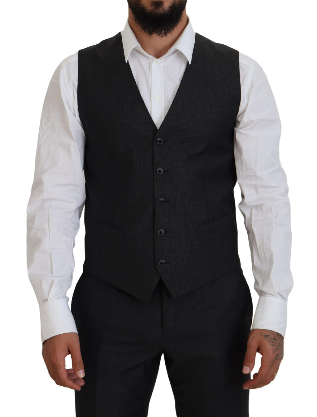 Grauer MARTINI 3-teiliger Slim Fit Anzug