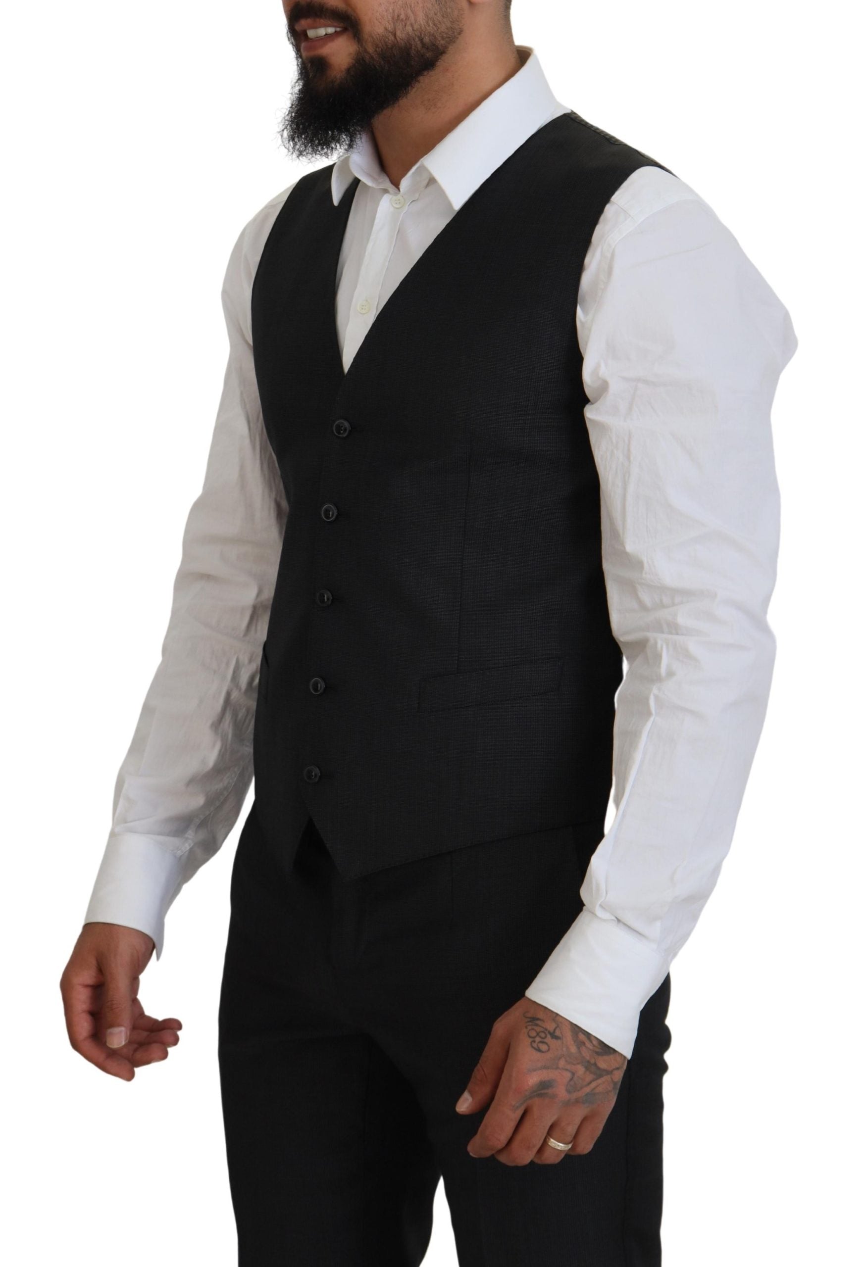 Grauer MARTINI 3-teiliger Slim Fit Anzug