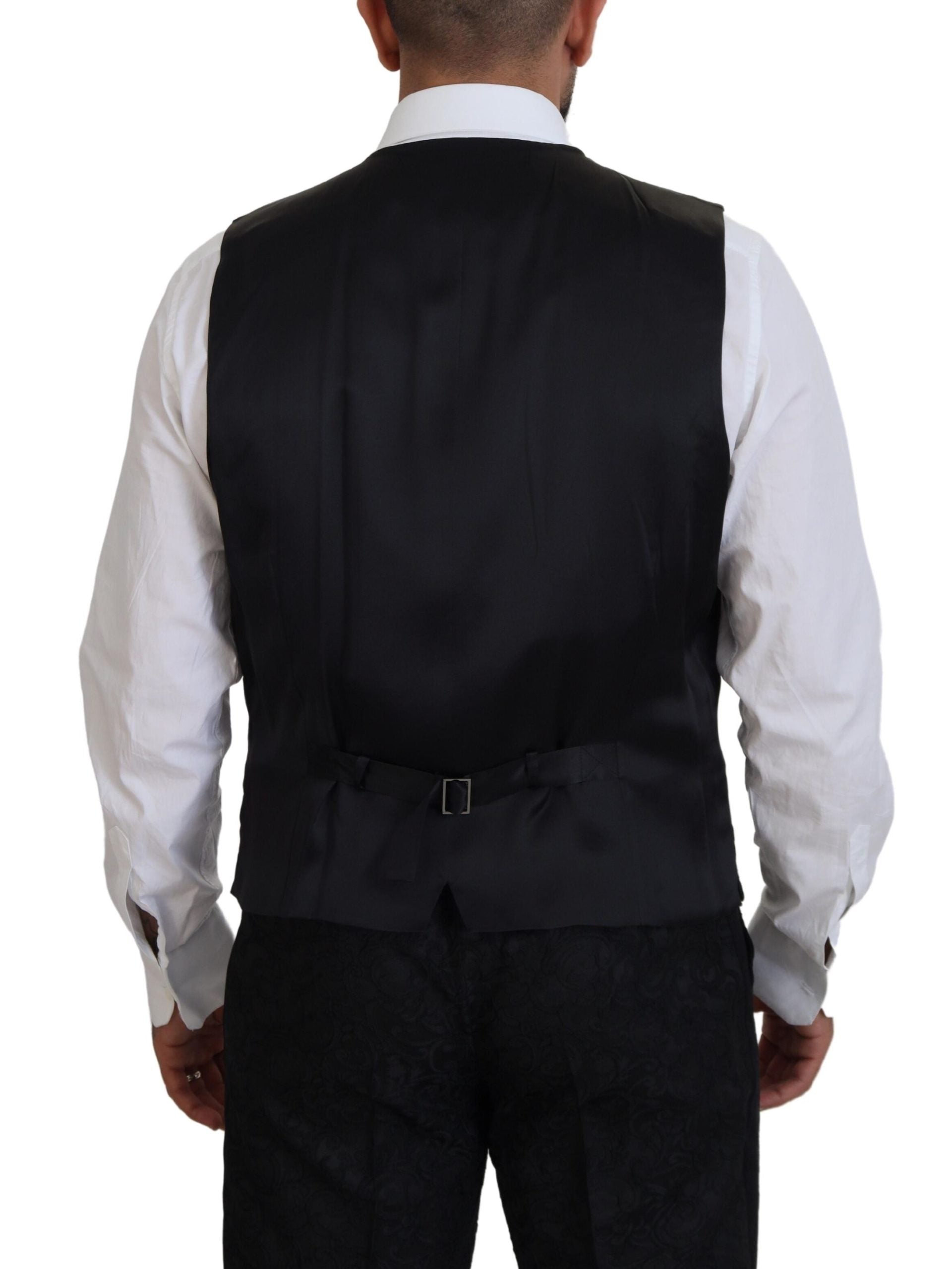 Schwarz-goldener Fantasy-Smokinganzug im Slim Fit
