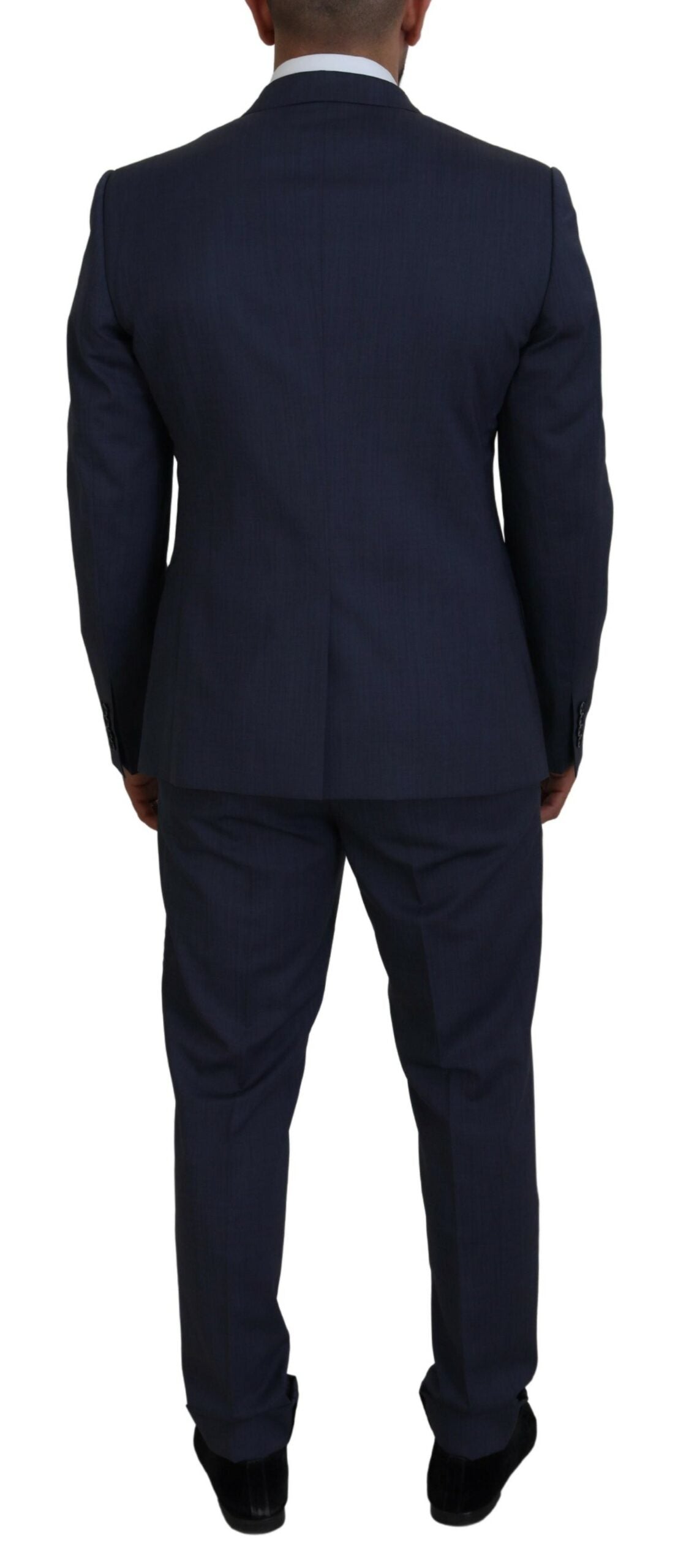 Blauer MARTINI 2-teiliger Slim Fit Anzug aus Wolle