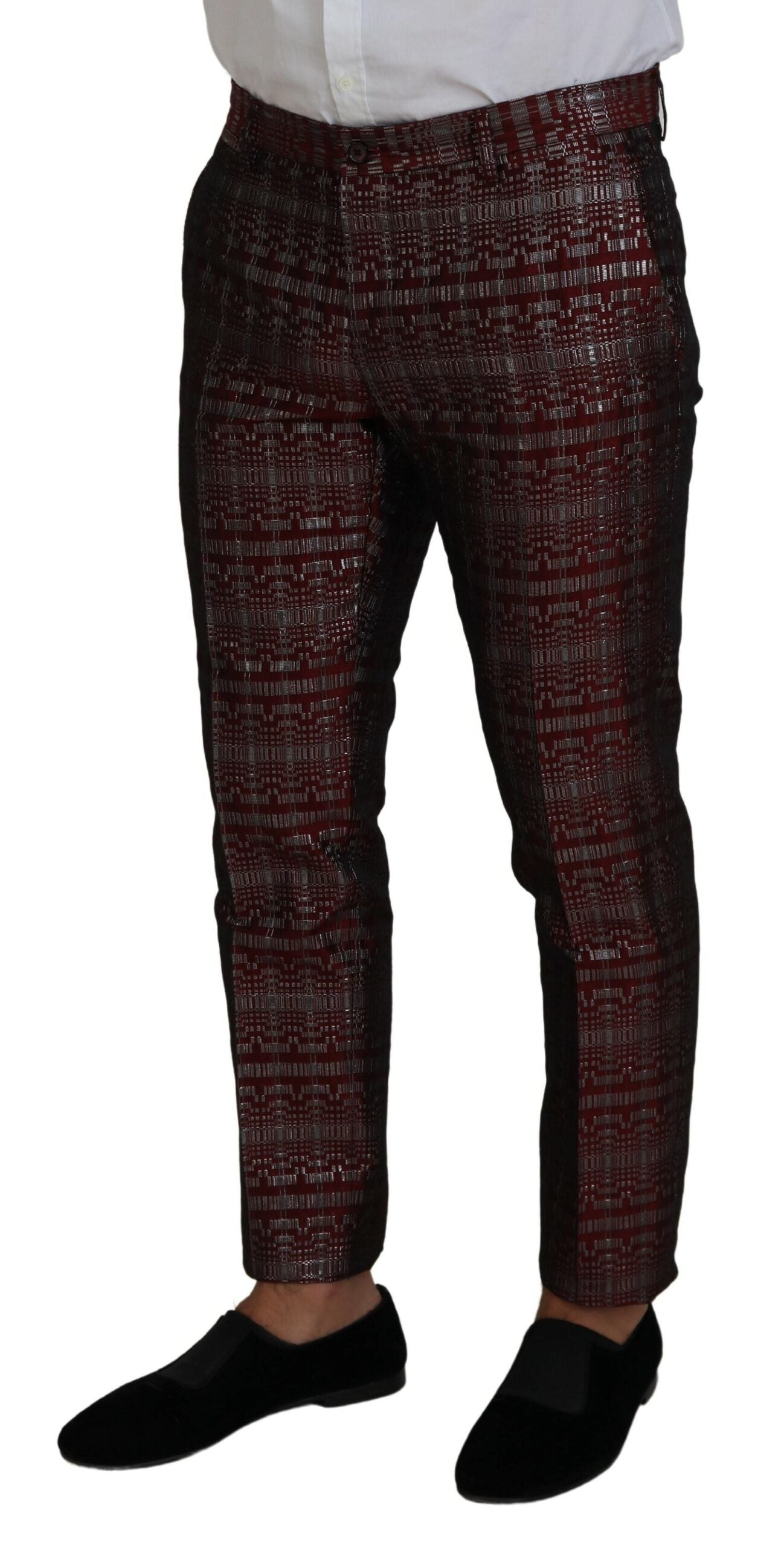Bordeaux Silber GOLD Slim Fit Anzug