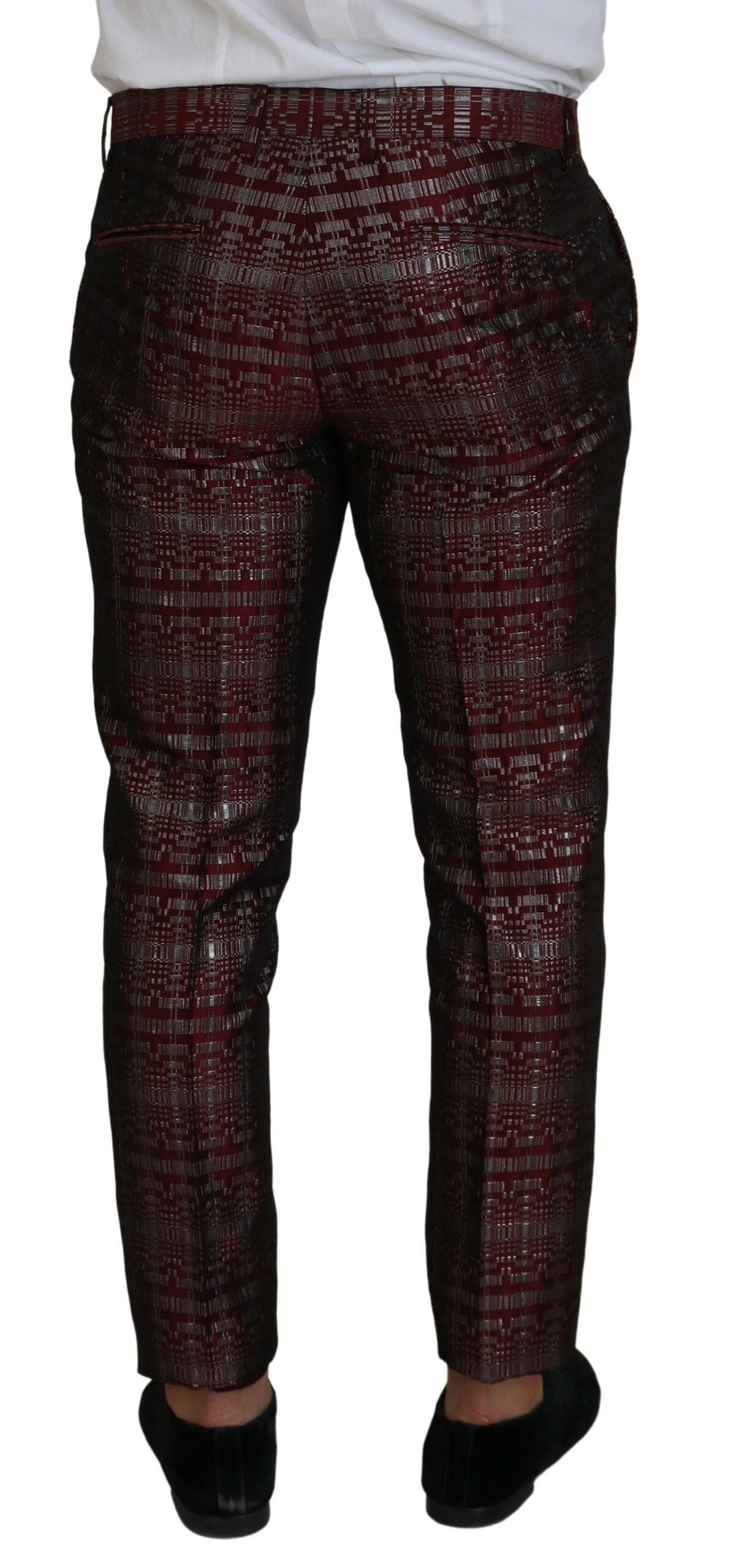 Bordeaux Silber GOLD Slim Fit Anzug