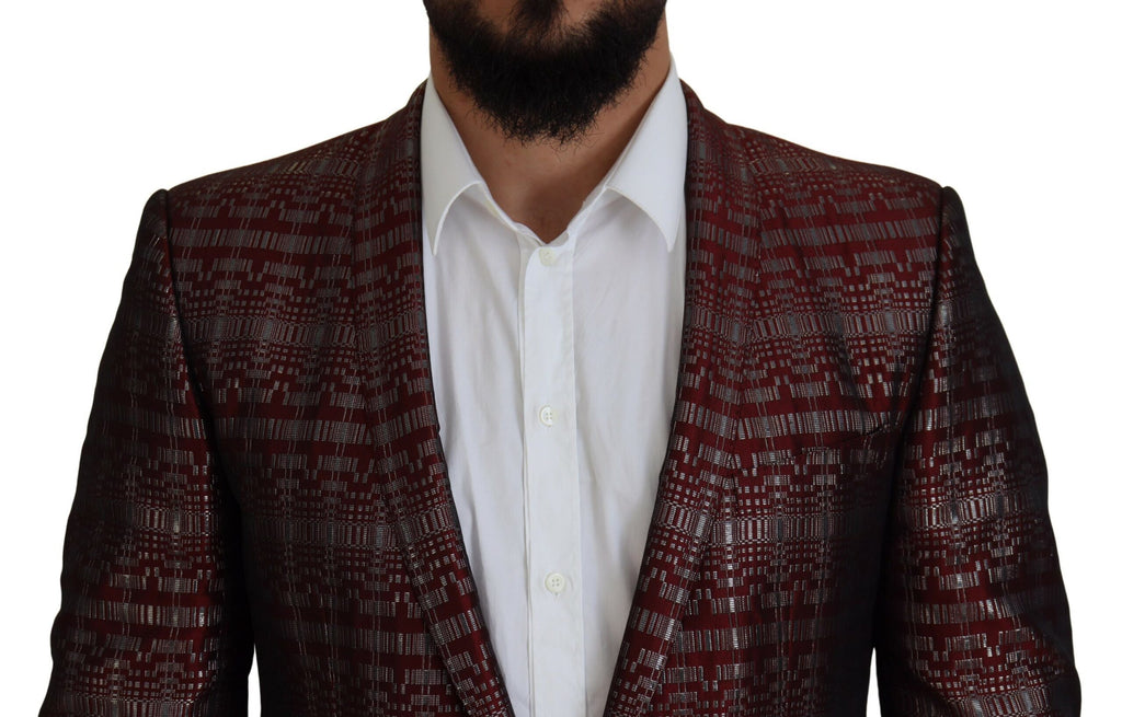 Bordeaux Silber GOLD Slim Fit Anzug
