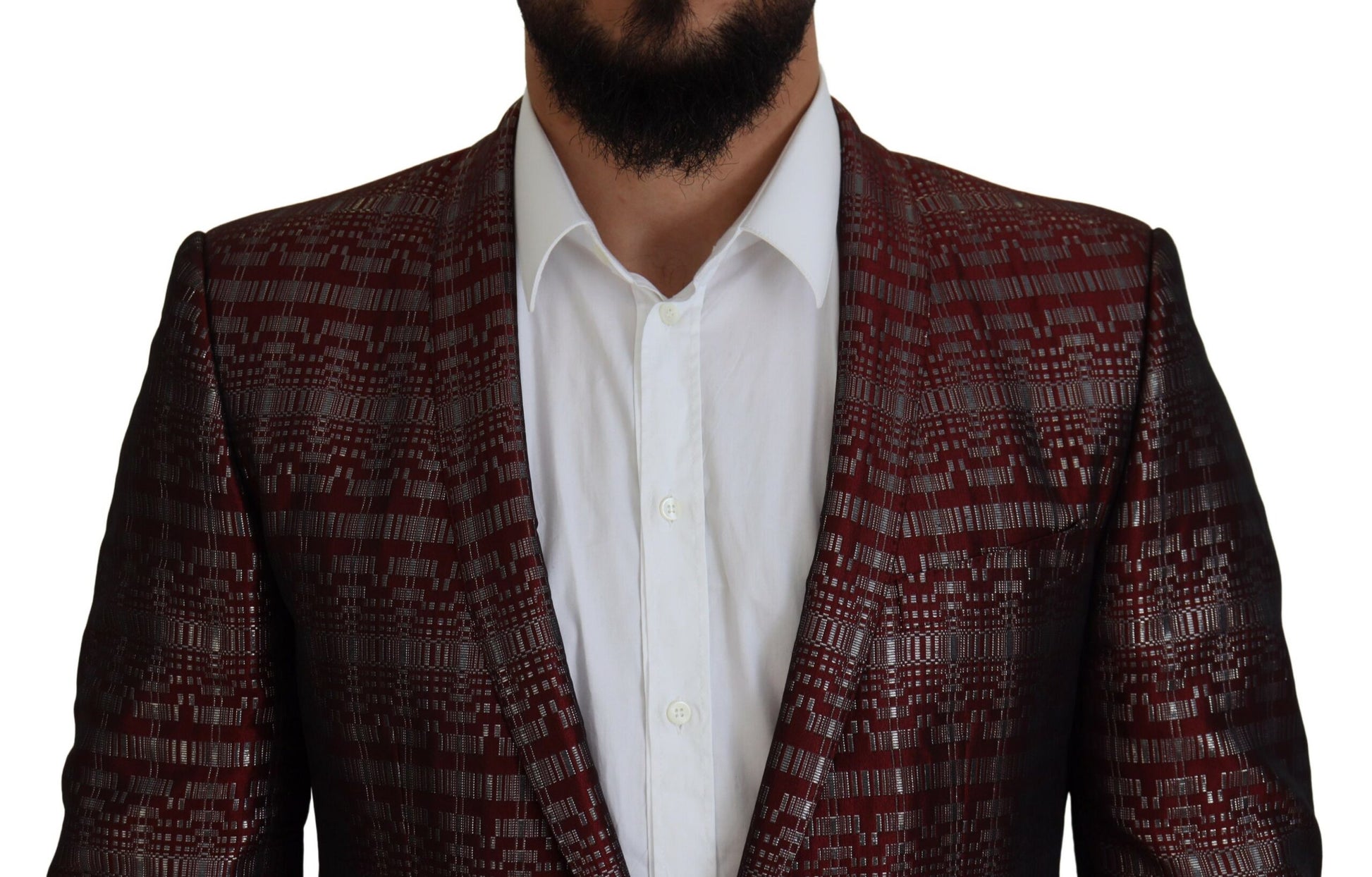 Bordeaux Silber GOLD Slim Fit Anzug