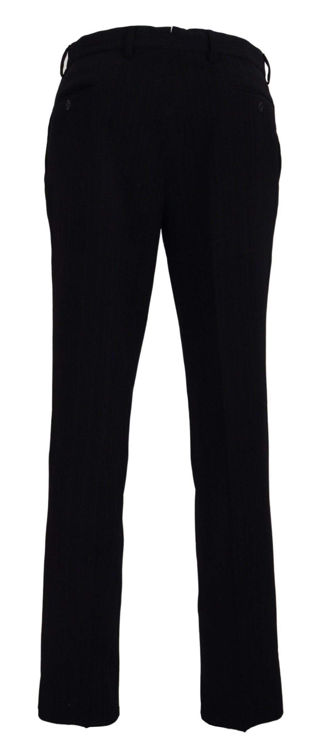 Schwarze formelle Hose aus Baumwolle mit gerader Passform für Herren