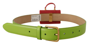Grünes Leder Devotion Herz Micro Bag Kopfhörer Gürtel