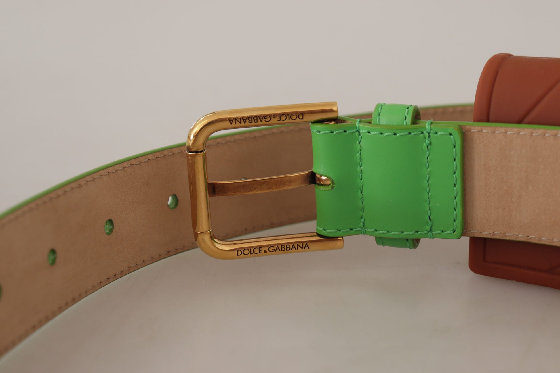 Green Leather Devotion Heart Micro Bag Headphones Belt