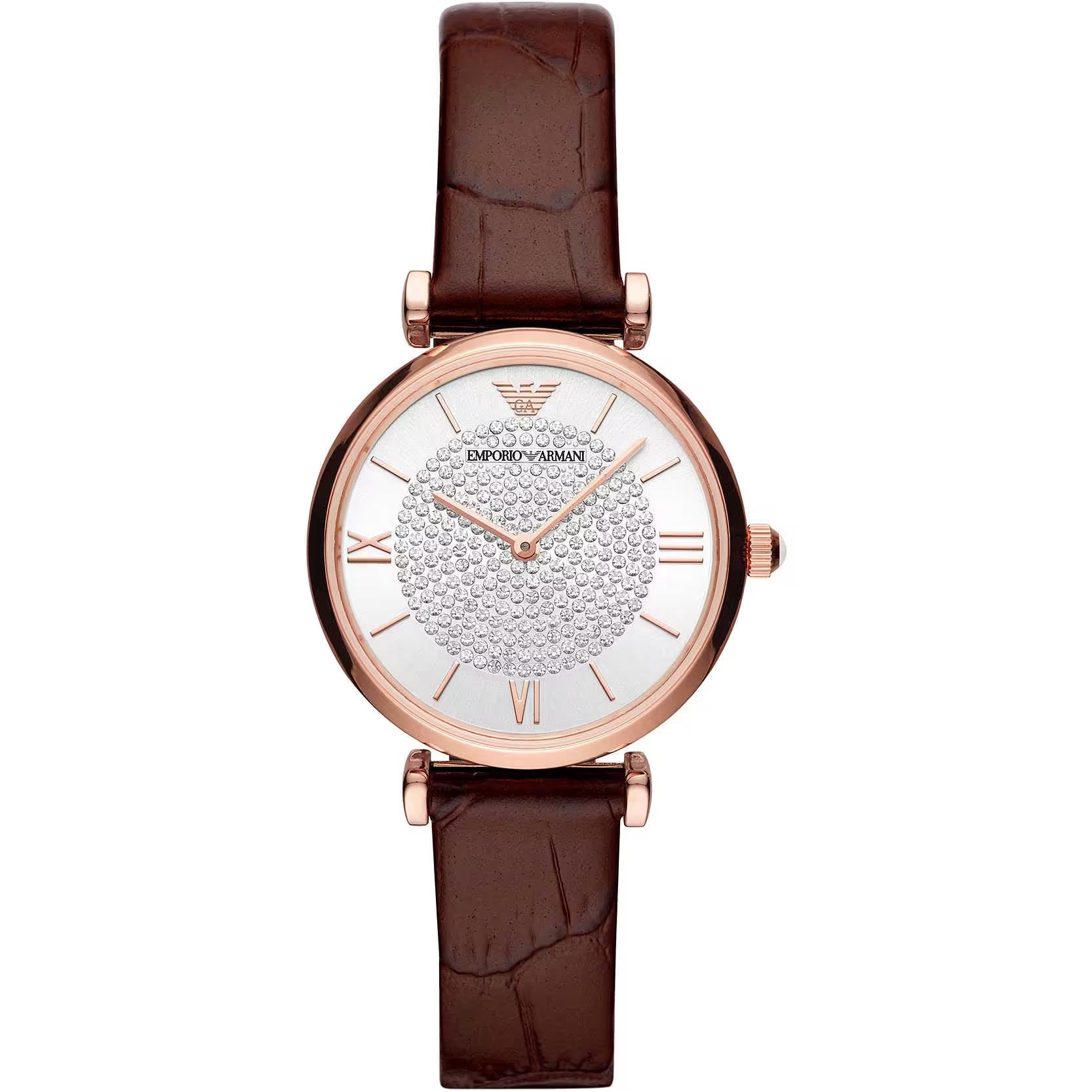 Elegante Bordeaux-Lederuhr für Damen