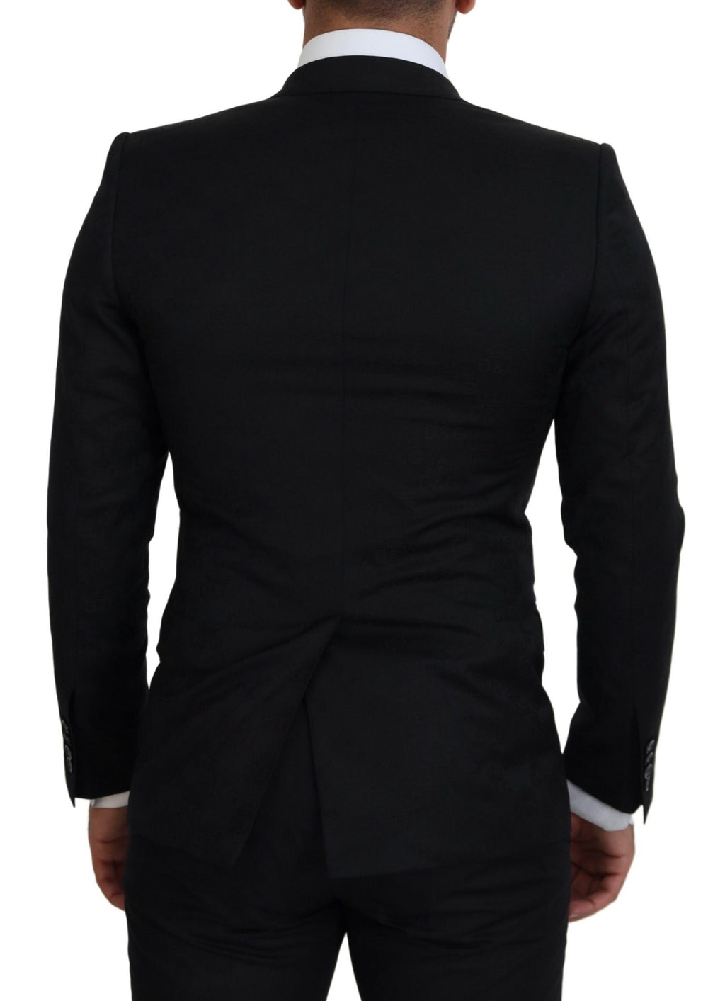 Schwarzer formeller Wollmantel Martini Blazer