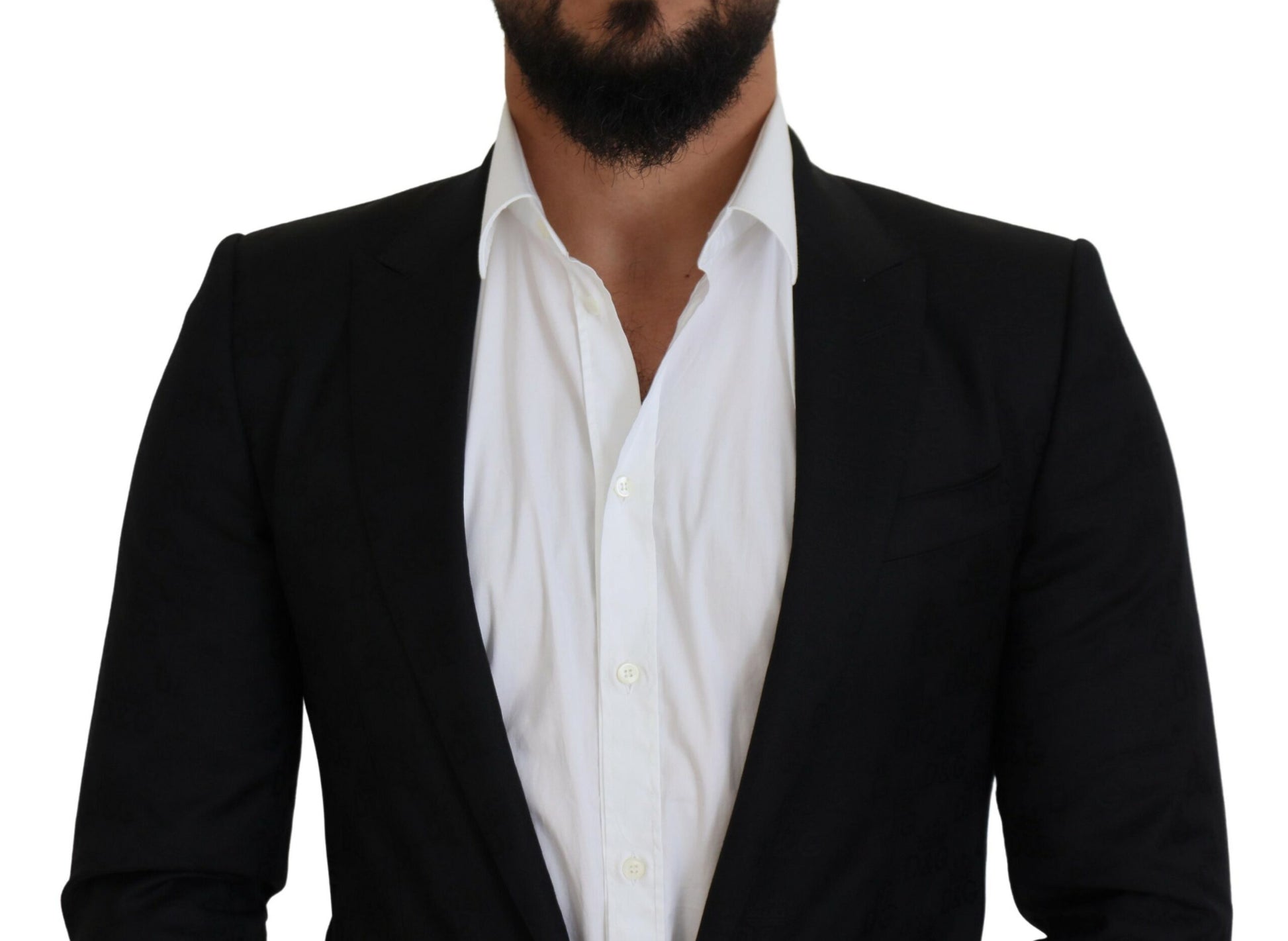 Black Wool Formal Coat Martini Blazer